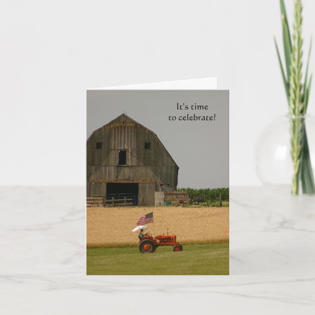 Traktor Einladung: Zeit zum Feiern! Einladung (Vorderseite)