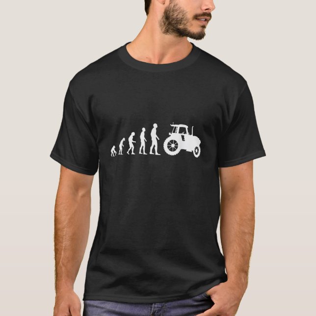 Traktor Evolution Traktor fahren Bauer Bauer De T-Shirt (Vorderseite)