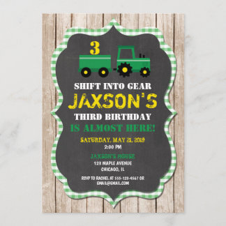 Traktor Farm Geburtstagsjunge Einladung