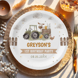 Traktor Farm Geburtstagspartei Tiere Stall Pappteller