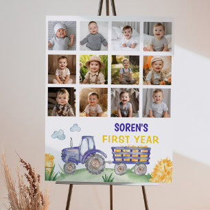 Traktor Geburtstag Foto Meilenstein Unterzeichnung Poster