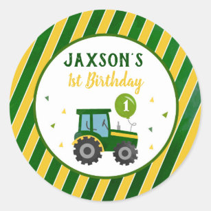 Traktor Geburtstagsparty bevorzugt Aufkleber