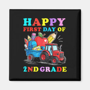 Traktor Glücklicher erster Tag der 2. Klasse Zurüc Magnet