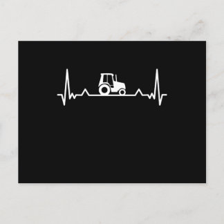 Traktor Heartbeat Landwirtschaft und Bauer Geschen Postkarte
