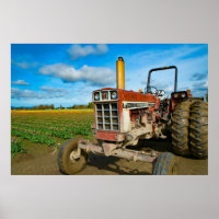 Traktor in den Tulip-Feldern