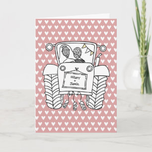 Traktor-Land-Hochzeitskarte Karte