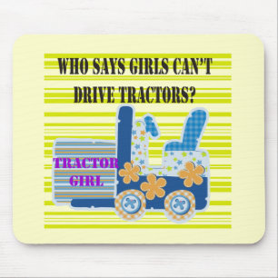 Traktor-Mädchen-T-Shirts und Geschenke Mousepad