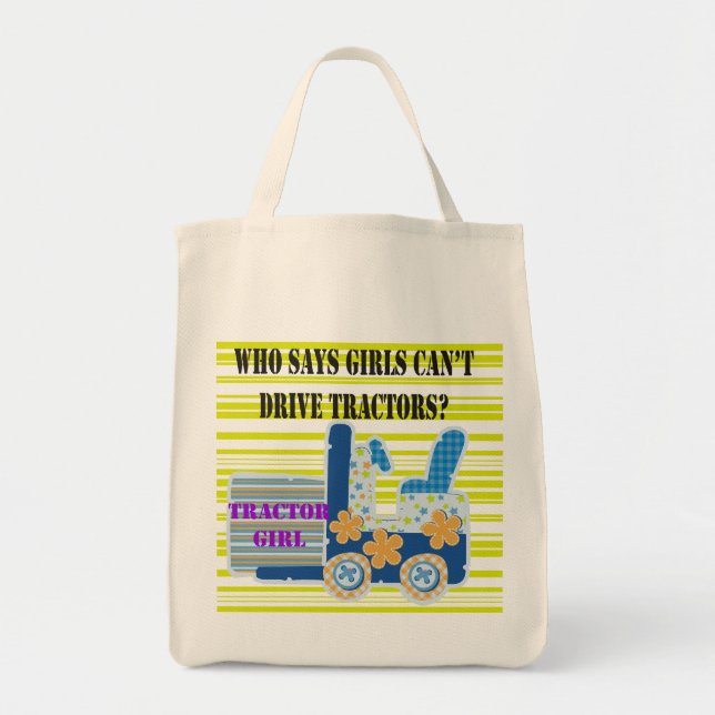 Traktor-Mädchen-T-Shirts und Geschenke Tragetasche (Vorne)