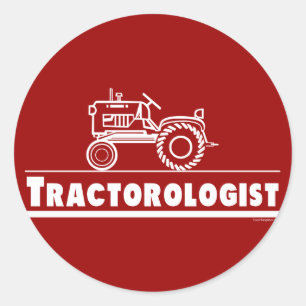 Traktor Ologin RED Runder Aufkleber