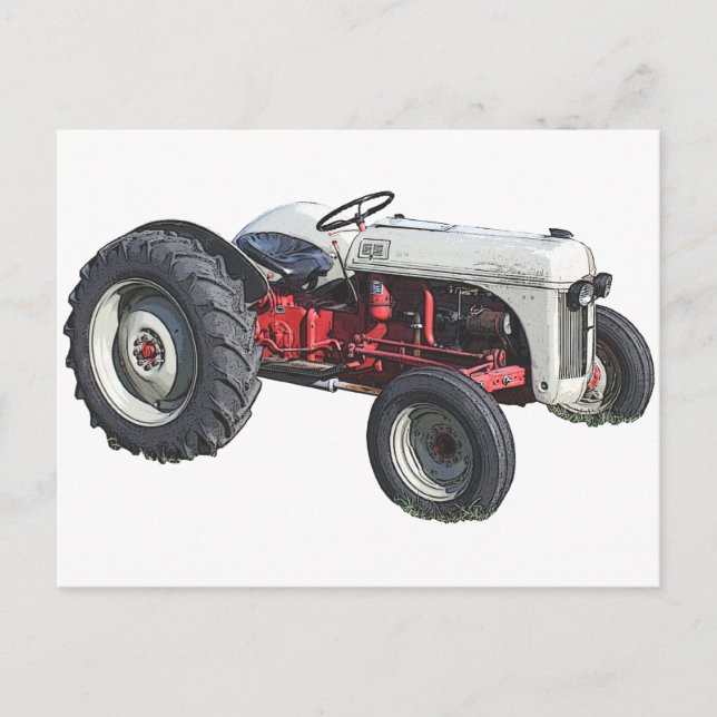 Traktor Postkarte (Vorderseite)