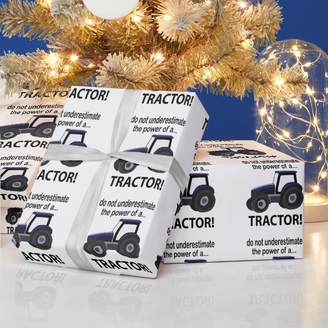 Traktor, Power Geschenkpapier (Feiertage)