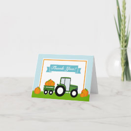 Traktor Pumpkin Vielen Dank Karte Faltkarte