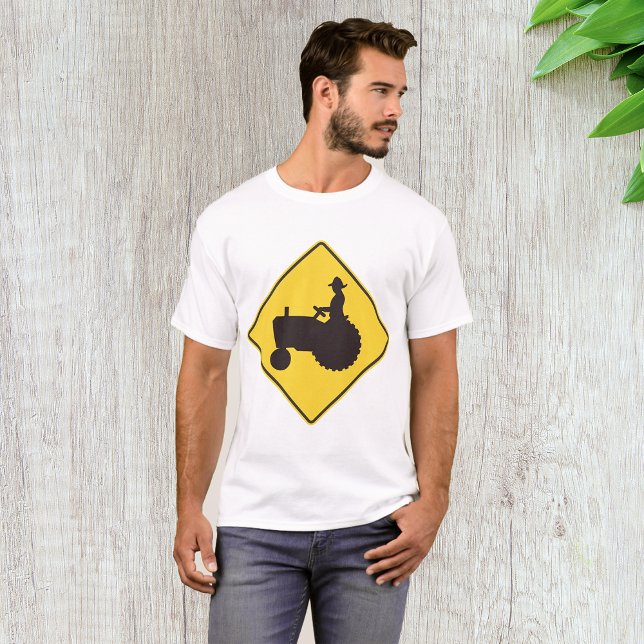 Traktor Road Sign Mens T - Shirt (Von Creator hochgeladen)