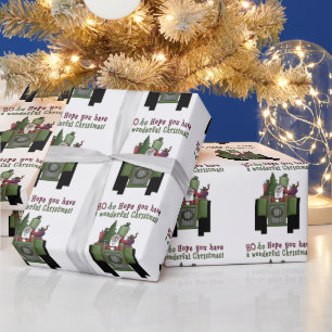 Traktor-Sankt-Feiertags-Packpapier Geschenkpapier