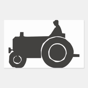 Traktor-Silhouette-Aufkleber Rechteckiger Aufkleber