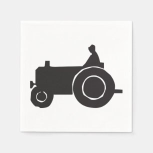 Traktor-Silhouette-Papier-Tücher Serviette