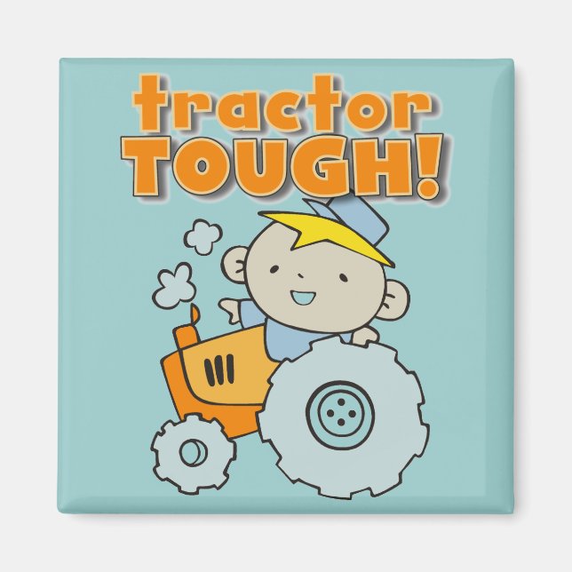 Traktor-starke T - Shirts und Geschenke Magnet (Vorne)
