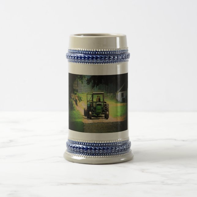 Traktor Stein Bierglas (Mittel)