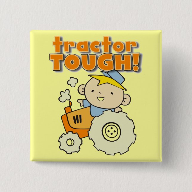 Traktor-Tough-T-Shirts und Geschenke Button (Vorderseite)