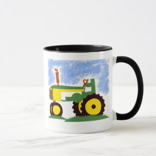 Traktor unter blauem Himmel Tasse