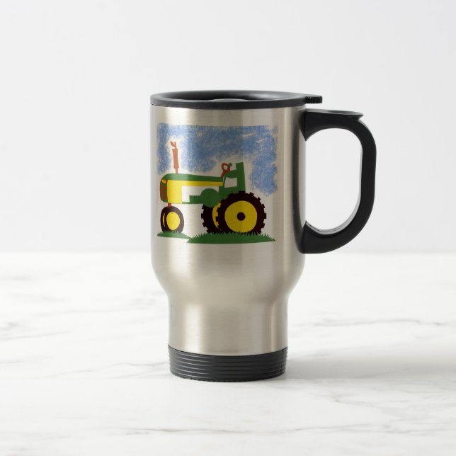 Traktor unter Blue Sky Reisebecher (Rechts)
