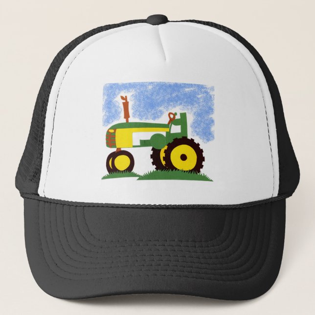 Traktor unter Blue Sky Truckerkappe (Vorderseite)