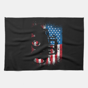 Traktor USA-Flaggen-Design für patriotischen Landw Geschirrtuch