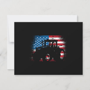 Traktor USA-Flaggen-Design für patriotischen Landw Save The Date