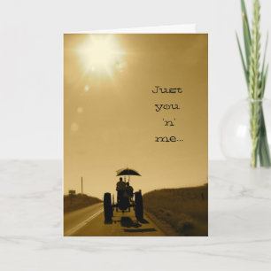 Traktor Valentine Card: Nur du 'n' mir Feiertagskarte