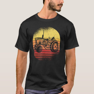 Traktor Vintage Sonnenuntergang Bauern Landwirtsch T-Shirt