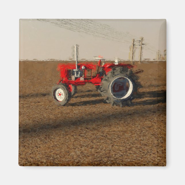 Traktor y tierras de labranza magnet (Vorne)