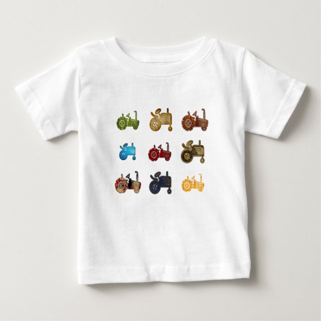 Traktoren Baby T-shirt (Vorderseite)