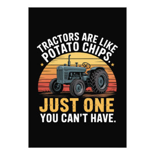 Traktoren sind wie Kartoffelchips Fotodruck
