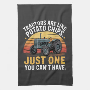 Traktoren sind wie Kartoffelchips Geschirrtuch