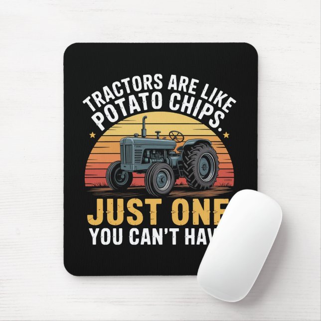 Traktoren sind wie Kartoffelchips Mousepad (Mit Mouse)