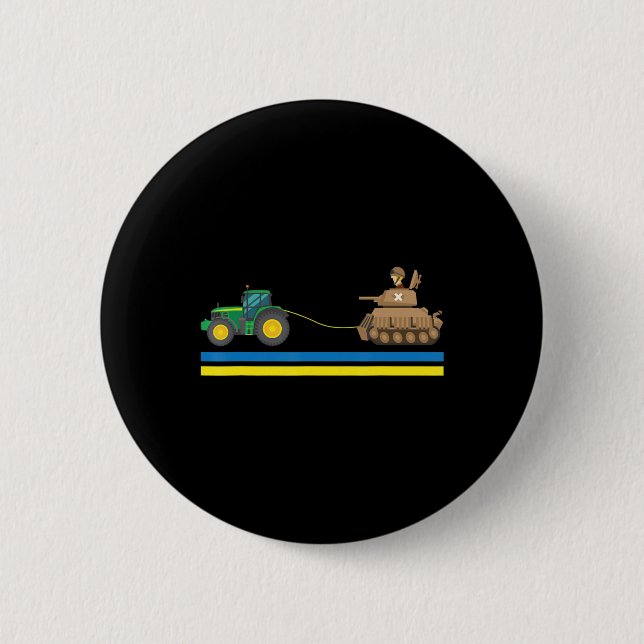 Traktoren über Tanks Ukraine Ich stehe mit der Ukr Button (Vorderseite)