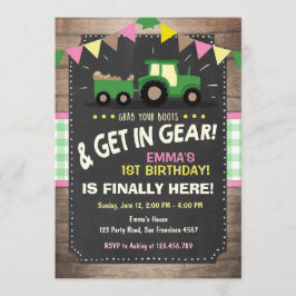 Traktorgeburtstagseinladung Bauernhof-Party Einladung