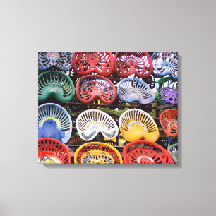 Traktorsitze auf der Traktorshow Leinwanddruck