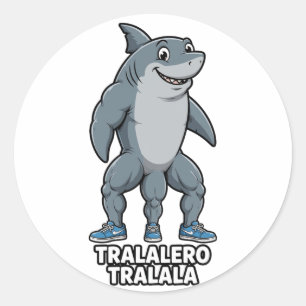 Tralalero Hai-Meme Runder Aufkleber