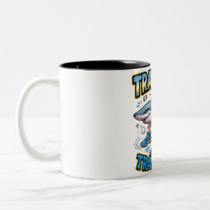 Tralalero Shark Brainrot Lustiges T-Shirt Zweifarbige Tasse