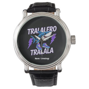Tralalero Tralala Bootleg Funny Shark Meme Graphic Armbanduhr
