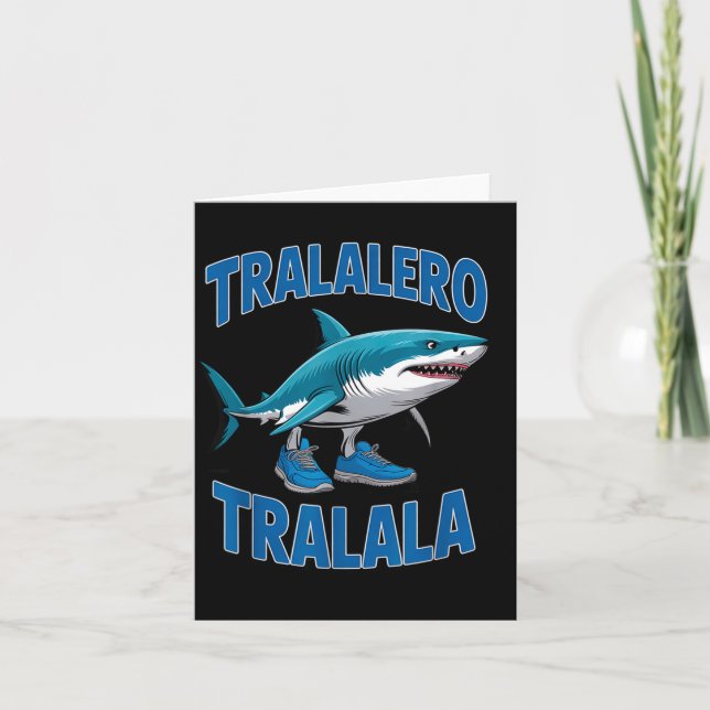 Tralalero Tralala Funny Italian Brainrot Toddlers  Karte (Vorderseite)