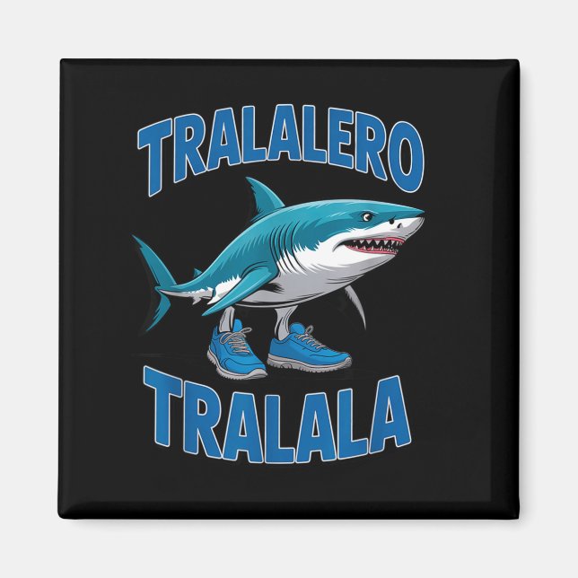 Tralalero Tralala Funny Italian Brainrot Toddlers  Magnet (Vorne)