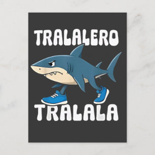 Tralalero Tralala Funny Shark Meme Feiertagspostkarte