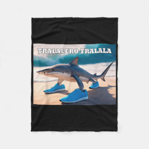 Tralalero Tralala Funny Shark Meme Fleecedecke