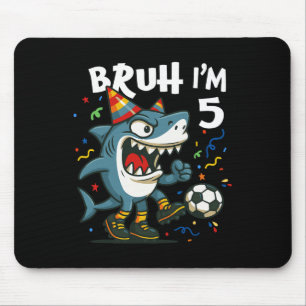 Tralalero Tralala Italienischer Brainrot Fußball 5 Mousepad
