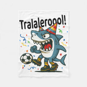 Tralalero Tralala italienischer Brainrot-Fußball-G Fleecedecke