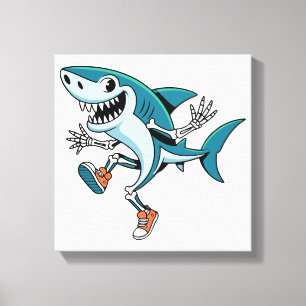 Tralalero Tralala SkeleBoo Halloween Design Leinwanddruck