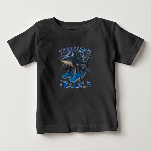Tralalero Tralalala Bootleg Brainrot Italian Meme Baby T-shirt (Vorderseite)