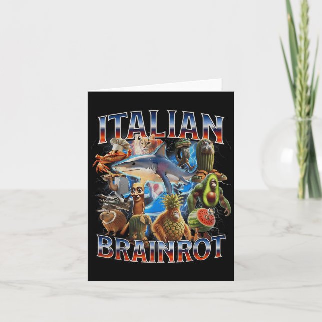 Tralalero Tralalala Funny Italian Brainrot Meme Bo Karte (Vorderseite)